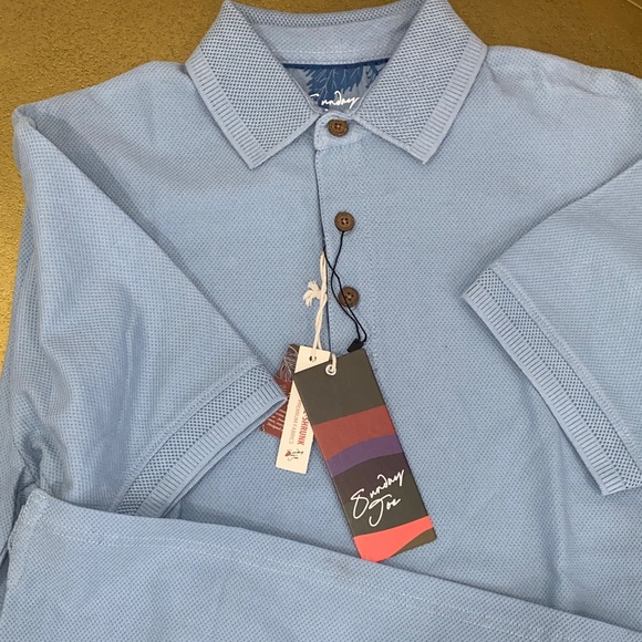 Sunday Sky Blue Men's Polo Shirt - Picture 4 of 4